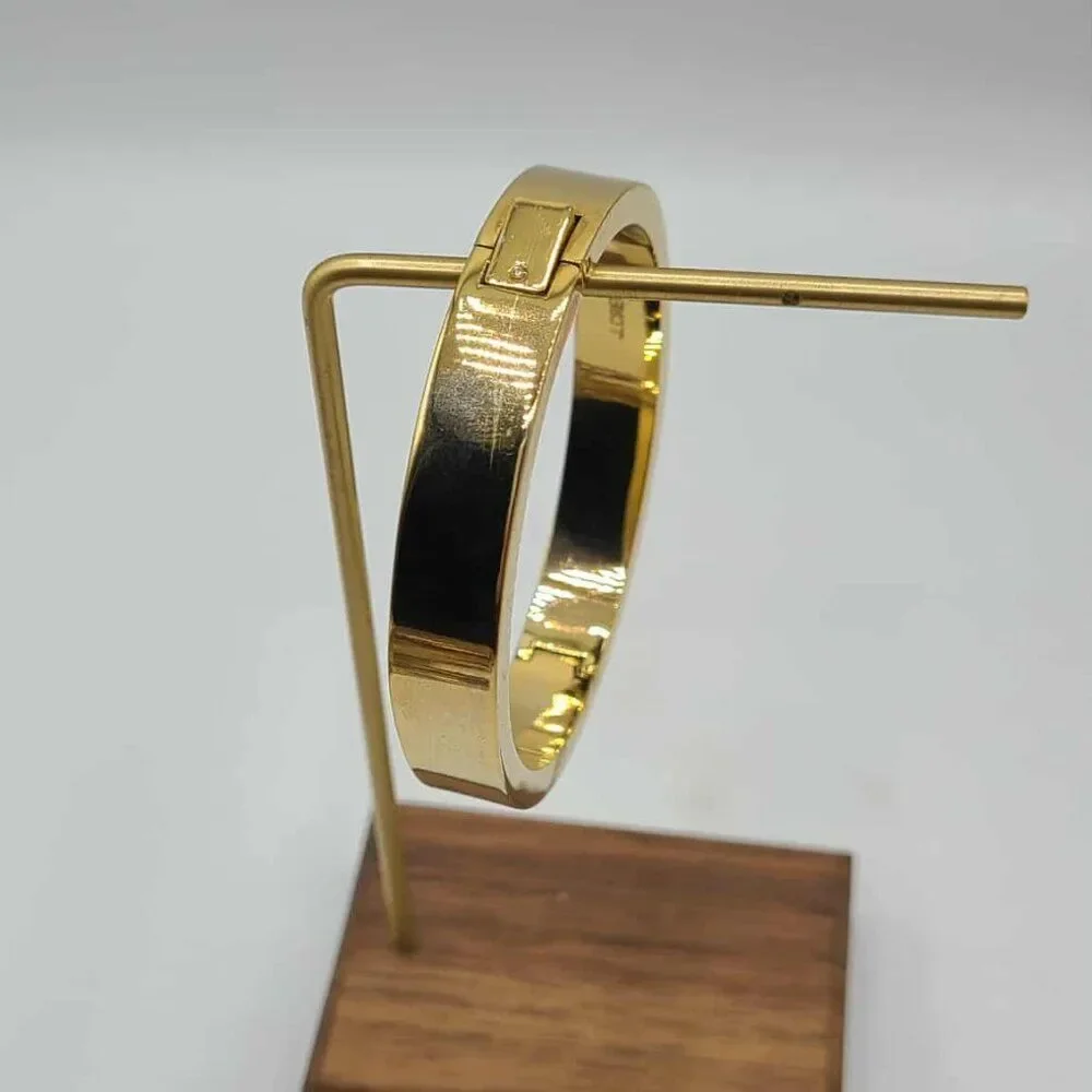 J Crew Gold Tone Hinged Bangle